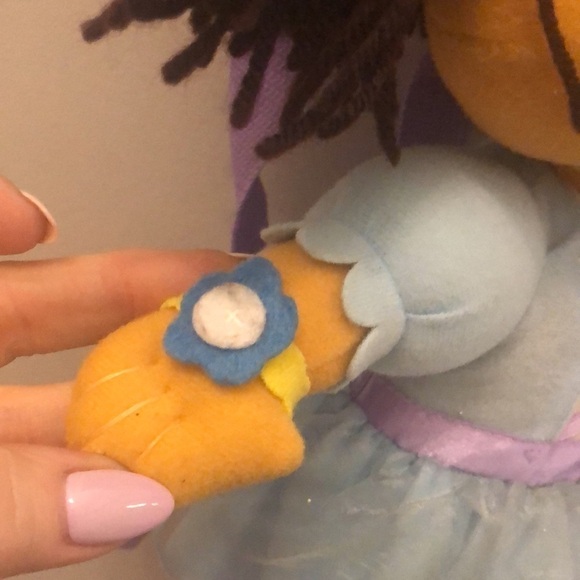 Dora the Explorer Backpack Blue Sparkle Ballerina Plush Zipper Back 2005 - Picture 4 of 12